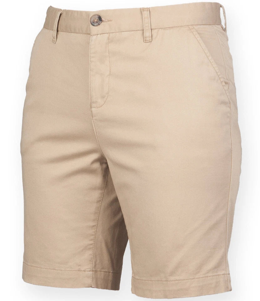 Front Row Womens/Ladies Chino Stretch Shorts