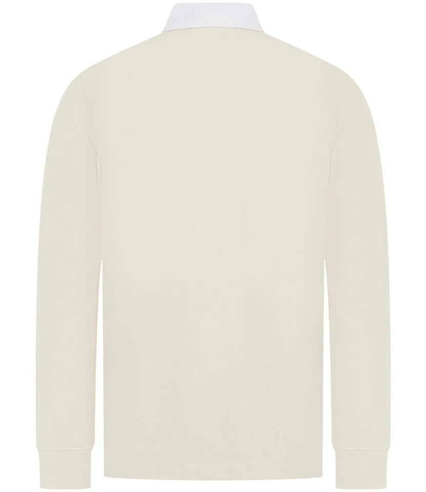 Front Row Mens Rugby Shirt Slim Fit Long Sleeve Premium Cotton Collared Top