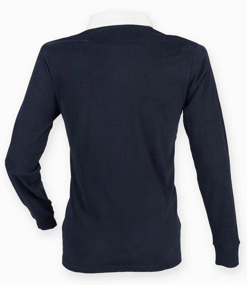 Front Row Mens Rugby Shirt Slim Fit Long Sleeve Premium Cotton Collared Top