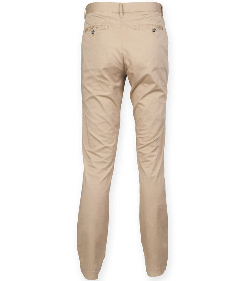 Front Row Lightweight Stretch Tag Free Chinos - Casual Business Trousers
