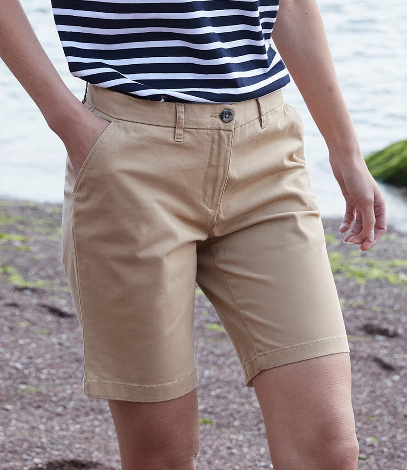 Front Row Womens/Ladies Chino Stretch Shorts